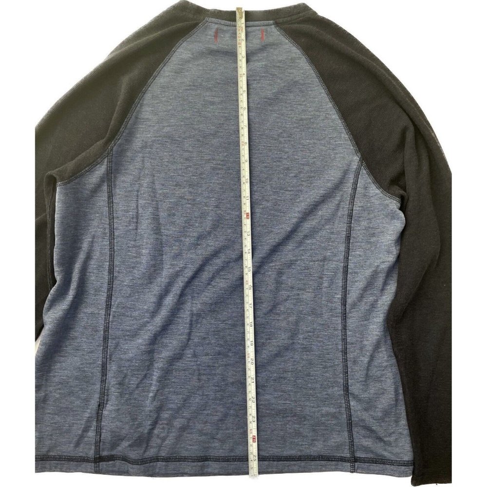 Tommy Bahama Shirt Mens M Blue Long Sleeve Thermal Casual Waffle Knit Cotton Men - Picture 8 of 8
